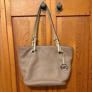 Michael Kors Taupe Leather Tote